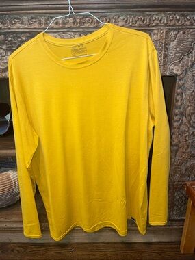 Patagonia Men's Long Sleeve Crew in Mustard Yellow